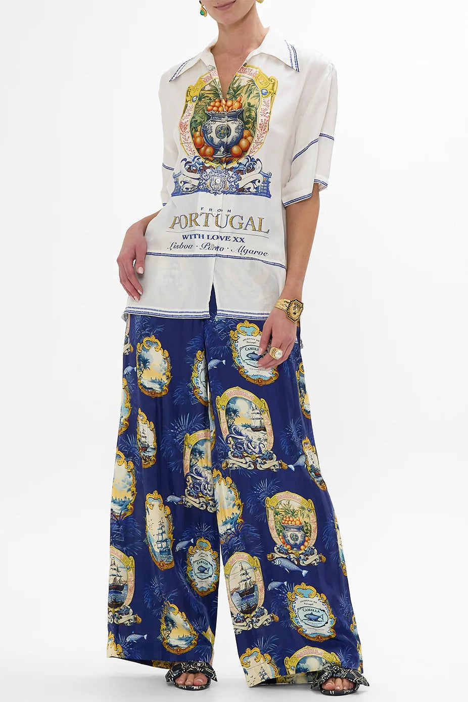 CAMILLA Oversized Shirt - Song of Saint Anthony - Magpie Style
