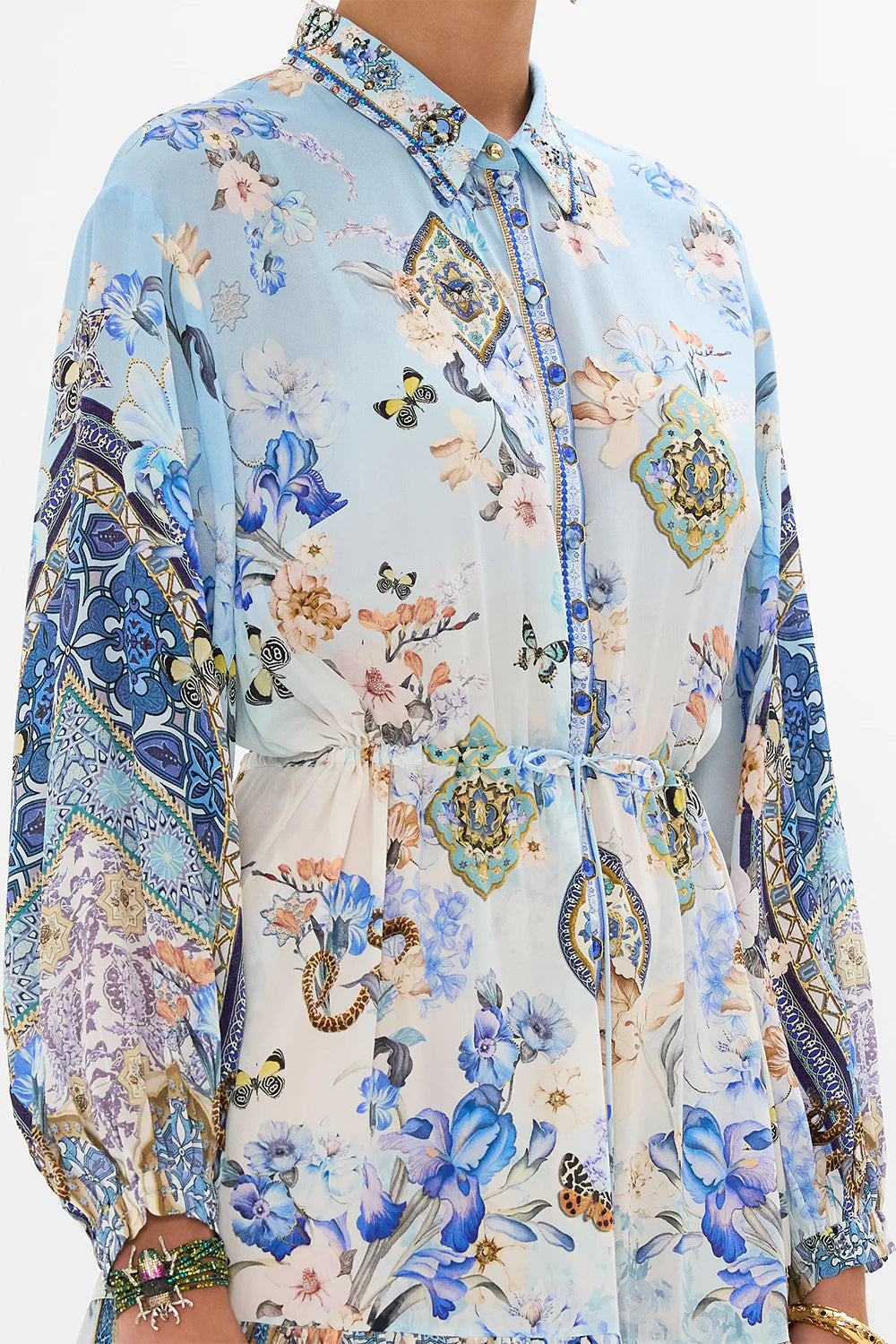 CAMILLA - Tiered Long Shirt Dress - Al Manial Palace Memoirs - Magpie Style