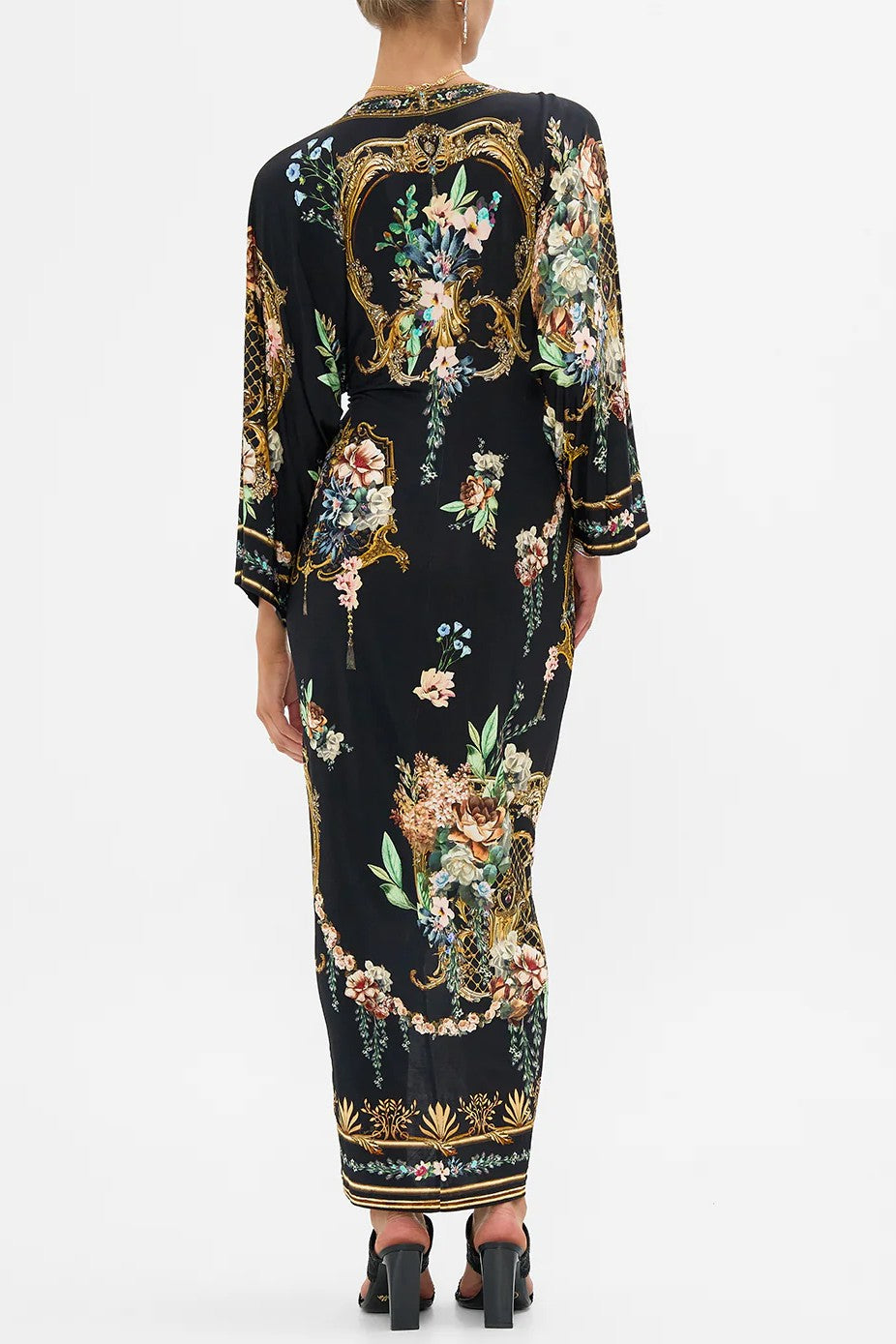 CAMILLA Long Split Front Twist Dress - Noble Endeavours - Magpie Style