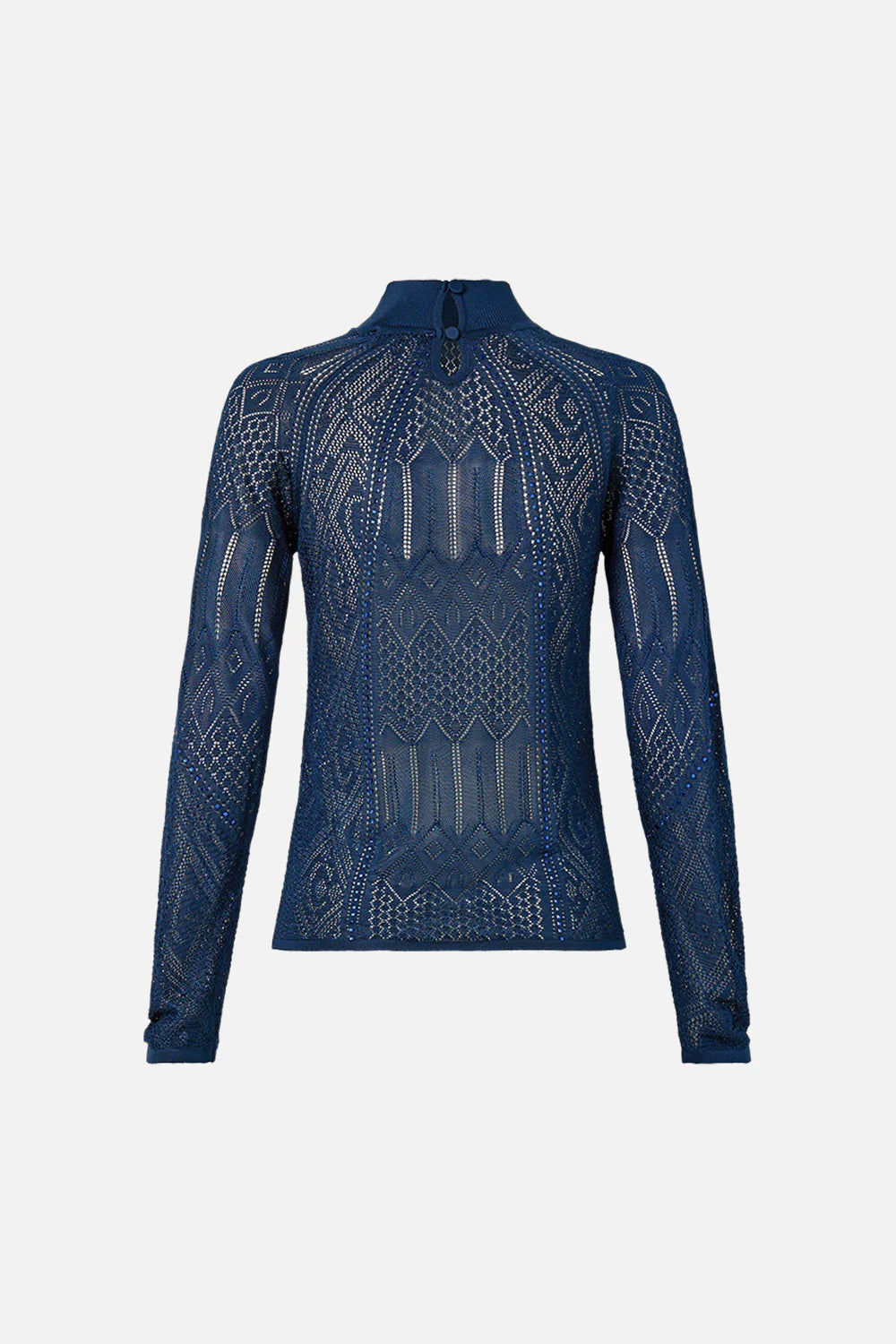CAMILLA Panelled Pointelle Knit Top - Ornate On A Plate - Magpie Style