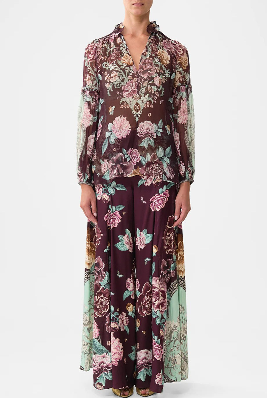 CAMILLA Frill Collared Blouse - If These Tiles Could Talk - Magpie Style