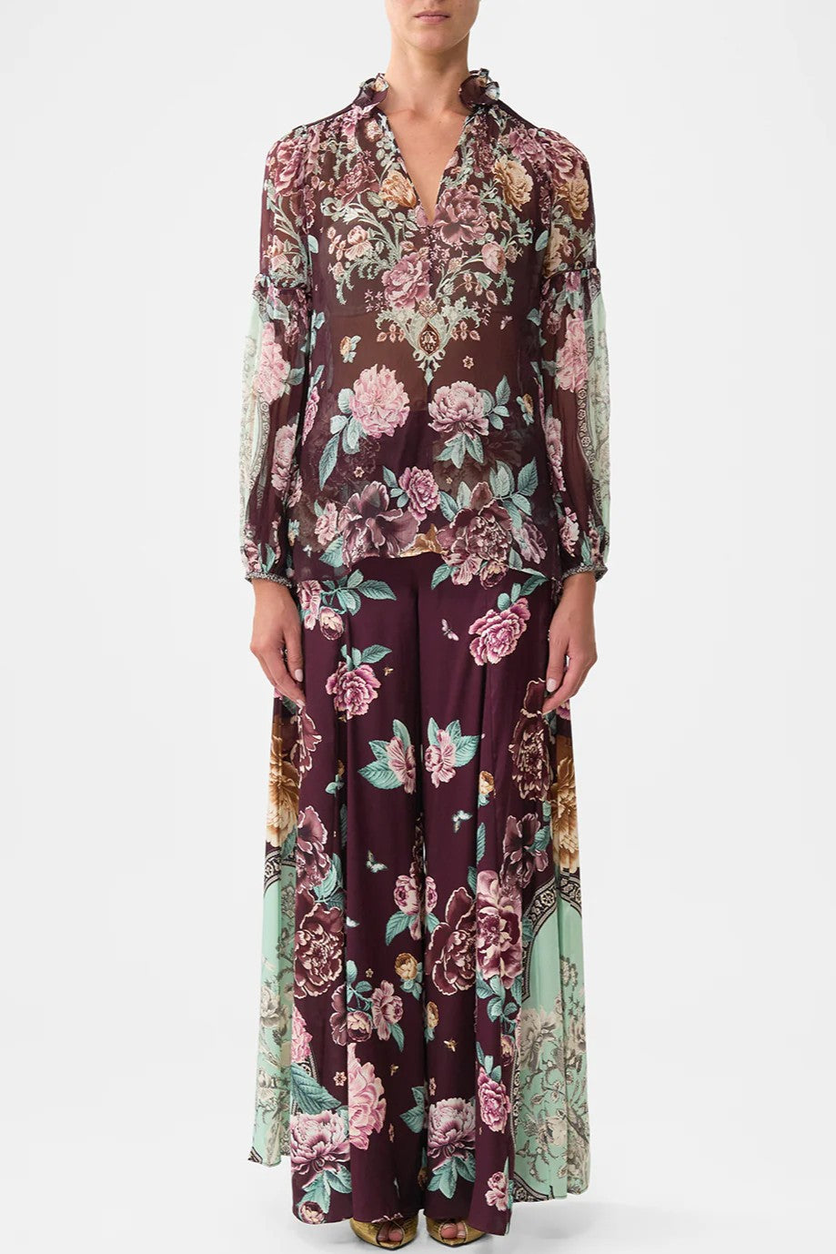 CAMILLA Frill Collared Blouse - If These Tiles Could Talk - Magpie Style