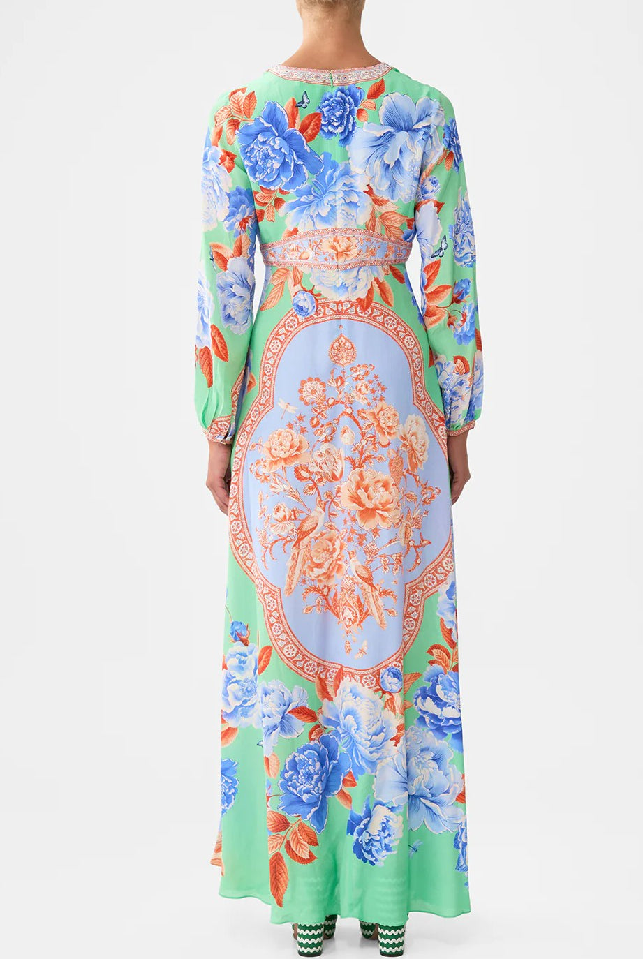 CAMILLA Printed Lantern Sleeve Dress - Topkapi Pop - Magpie Style