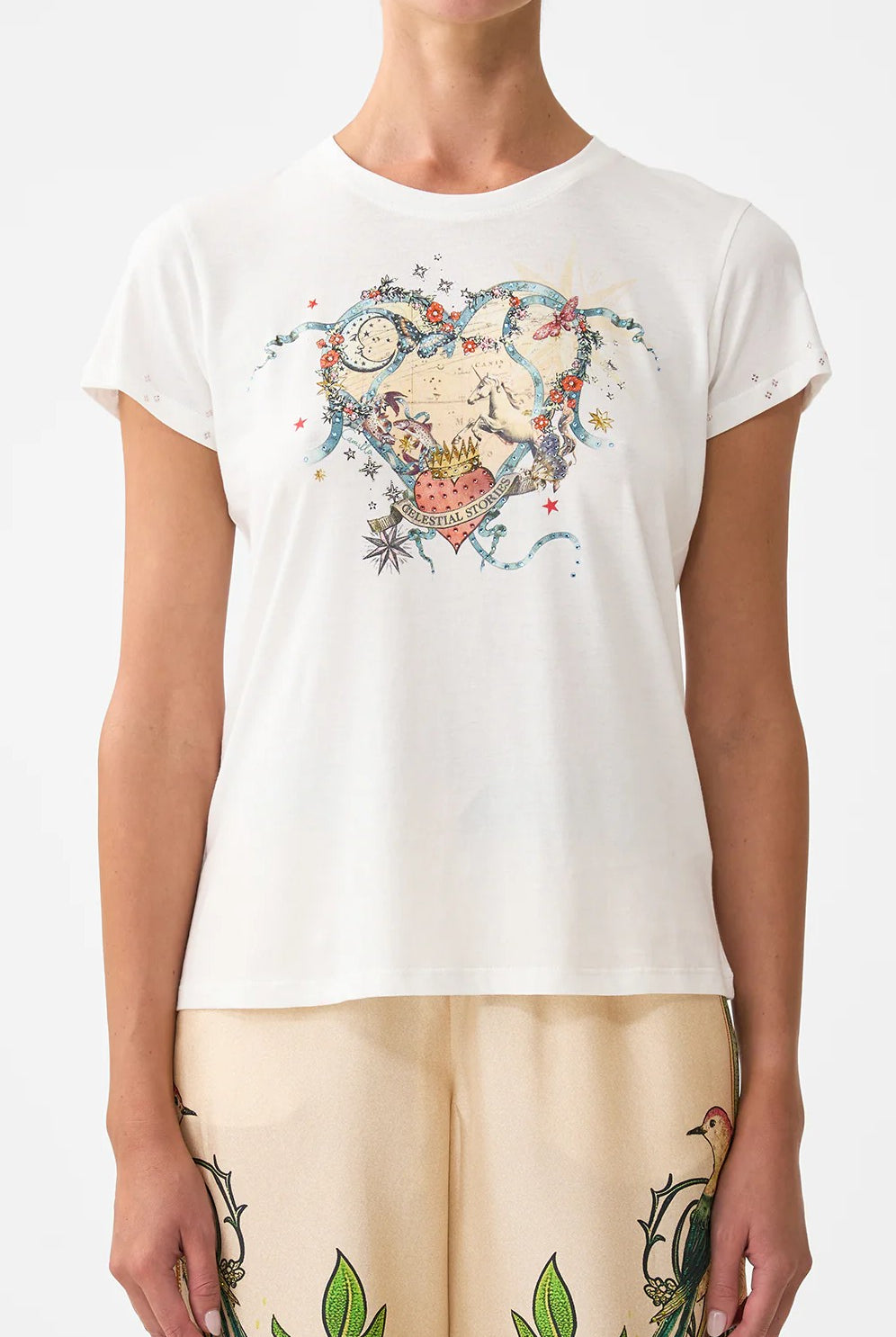 CAMILLA Slim Fit Round Neck T-Shirt - House of Horoscopes - Magpie Style