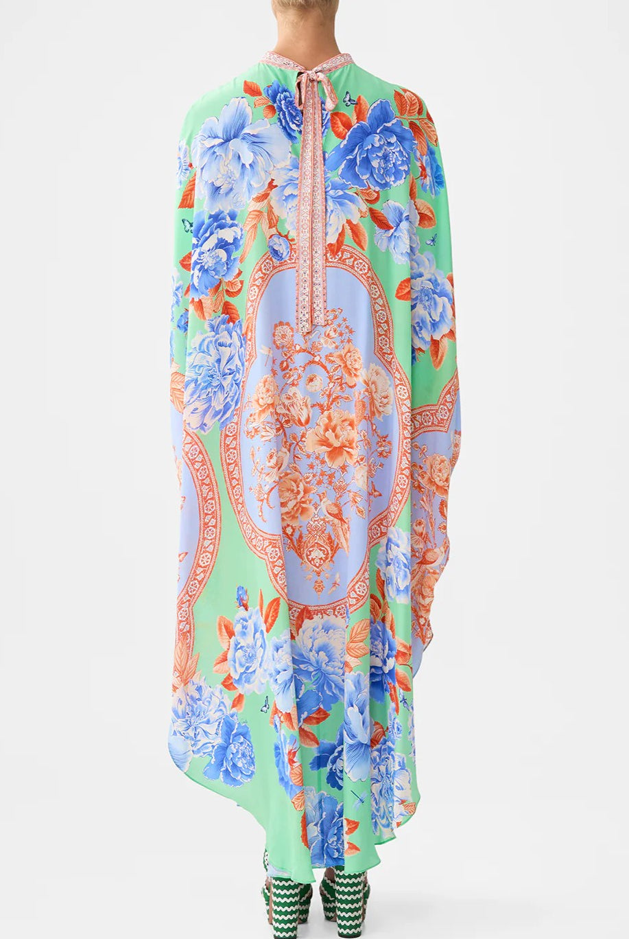 CAMILLA High Collar Kaftan with Tie - Topkapi Pop - Magpie Style