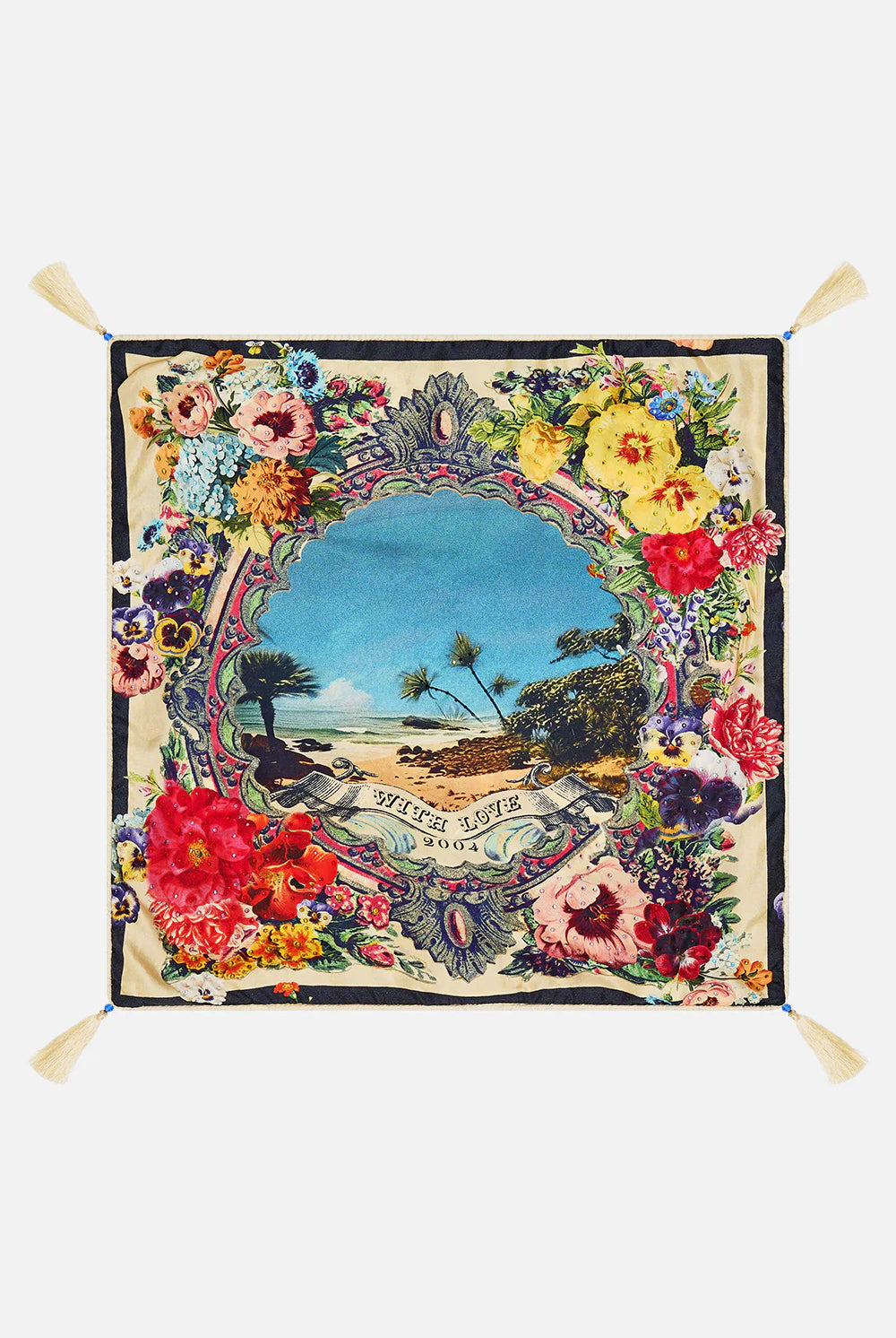 CAMILLA Small Square Cushion - Bathing Bombshell - Magpie Style