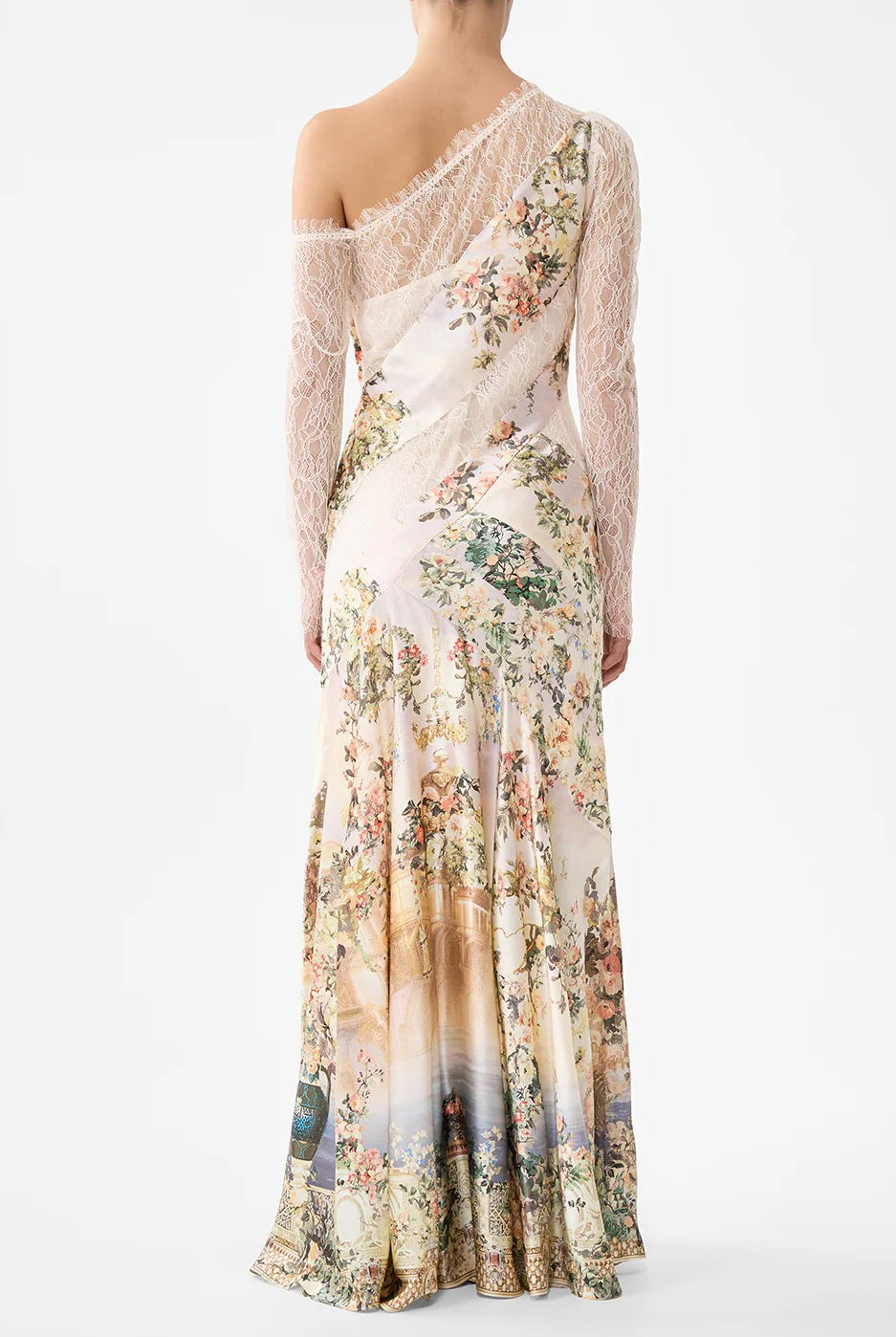 CAMILLA Lace Splice One Shoulder Dress - Twilight In Istanbul - Magpie Style