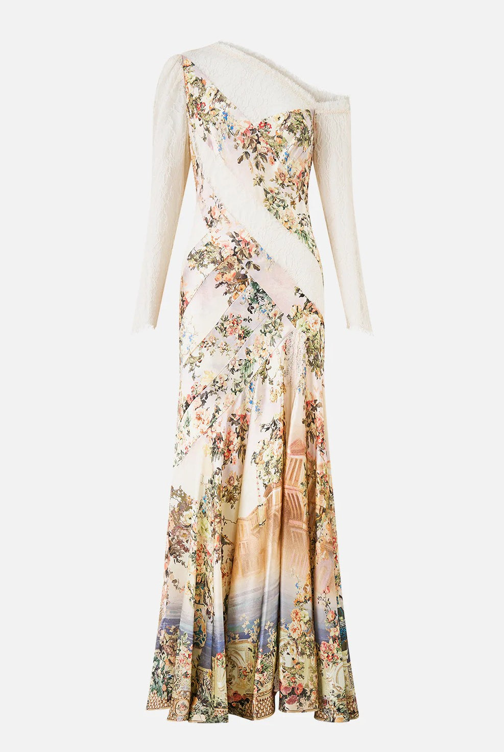 CAMILLA Lace Splice One Shoulder Dress - Twilight In Istanbul - Magpie Style