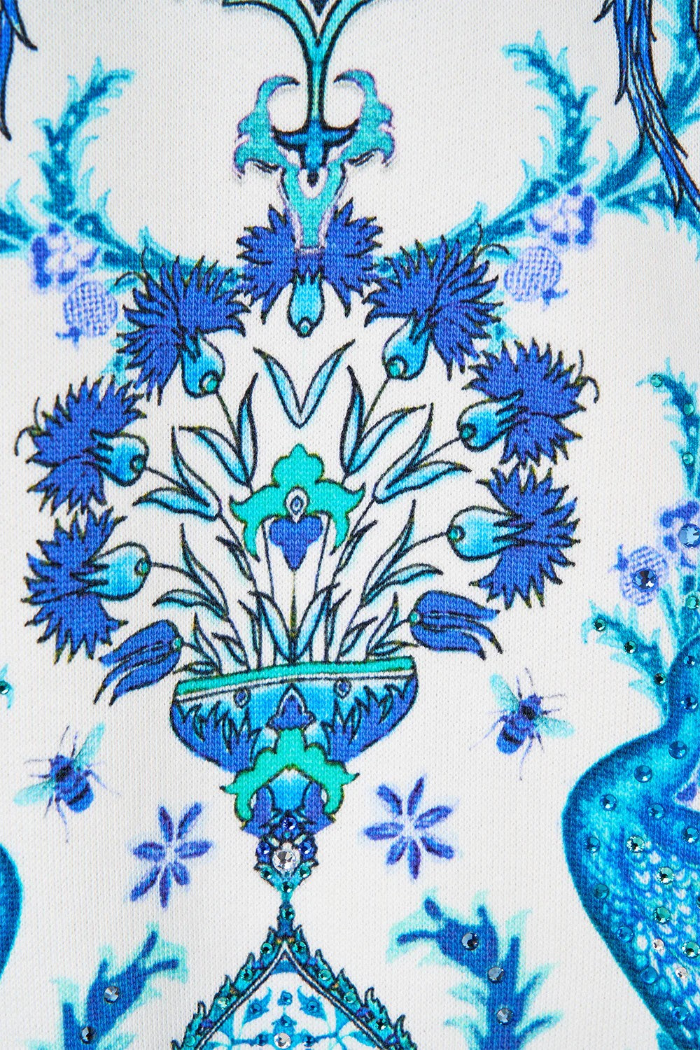 CAMILLA Contrast Band Hoodie with Side Pockets - Isnik Lullaby - Magpie Style