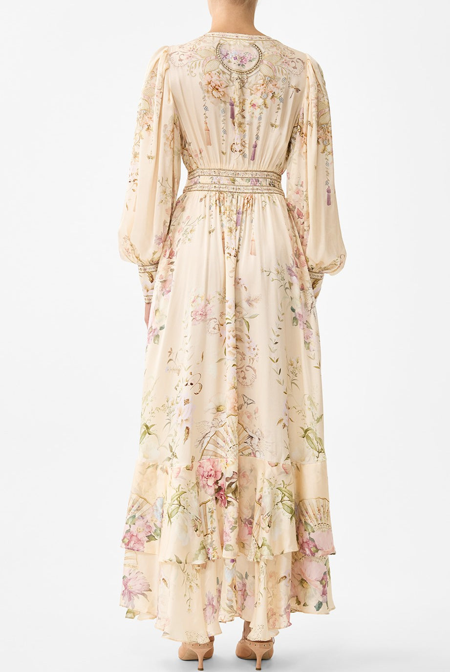 CAMILLA Long Button Front Dress - Adorned In Aranjuez - Magpie Style