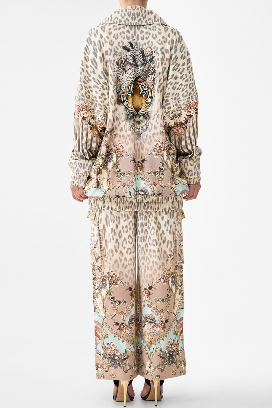 CAMILLA Oversized Jersey Parker Jacket - Aranjuez Animalia - Magpie Style