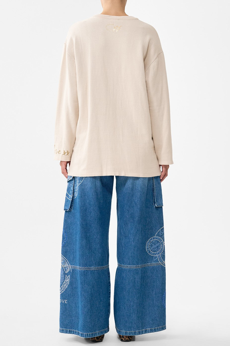 CAMILLA Boxy Crew Neck Jumper - Aranjuez Animalia - Magpie Style