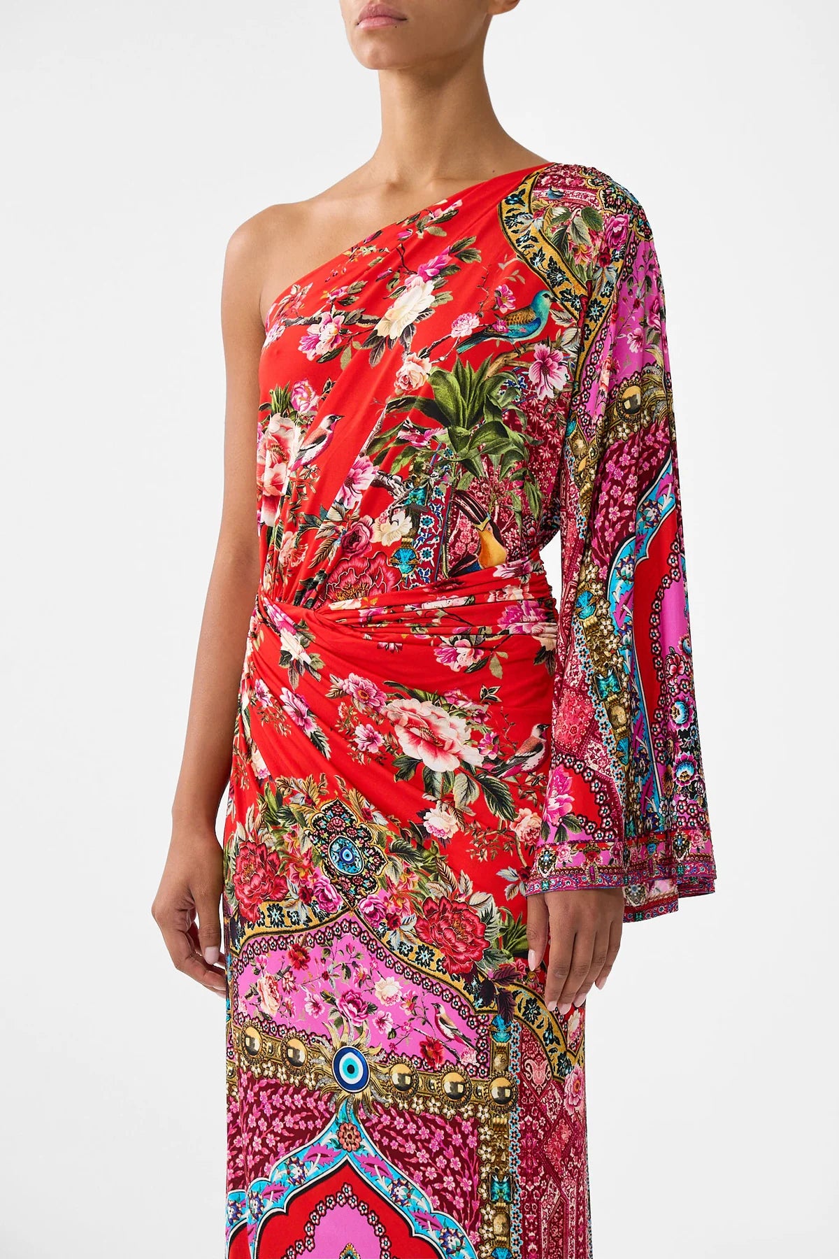 CAMILLA One Shoulder Jersey Dress - Heirloom Empire - Magpie Style