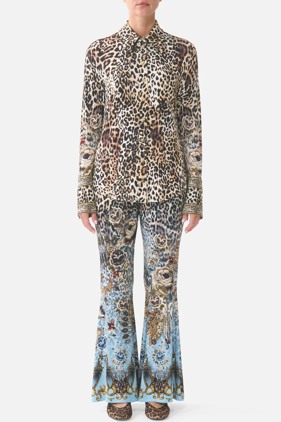 CAMILLA Fitted Jersey Shirt - Fiesta, Siesta, Repeat - Magpie Style
