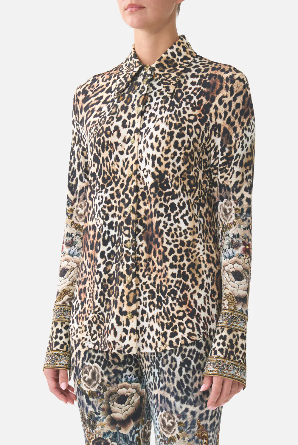 CAMILLA Fitted Jersey Shirt - Fiesta, Siesta, Repeat - Magpie Style