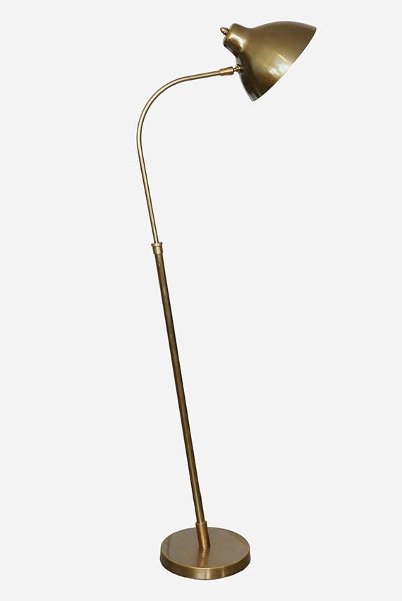 Cadiz Brass Floor Lamp Base with Shade