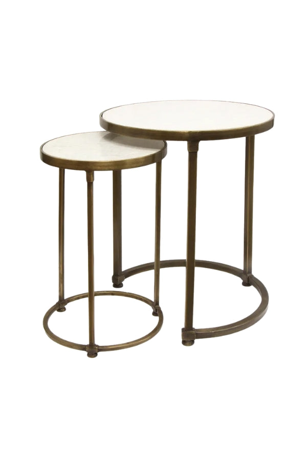 Round Gold Nesting Tables - Magpie Style
