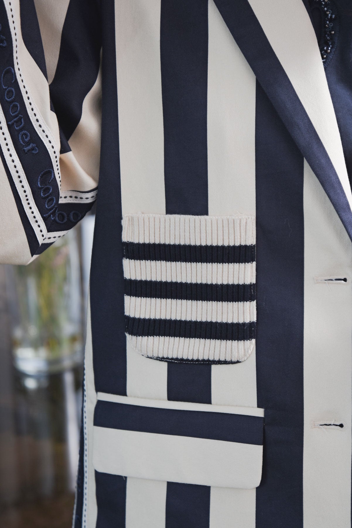 COOPER Cooper Club Jacket - Navy Stripe - Magpie Style