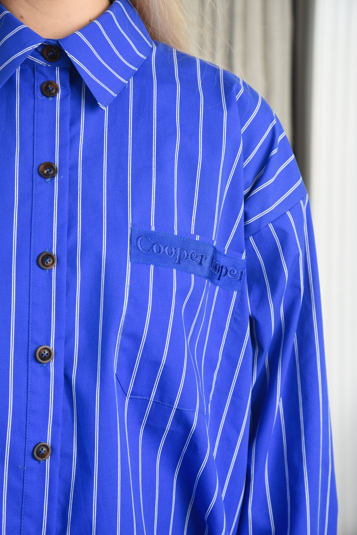 COOPER A-Shirt Your Eyes Shirt - Blue Stripe - Magpie Style
