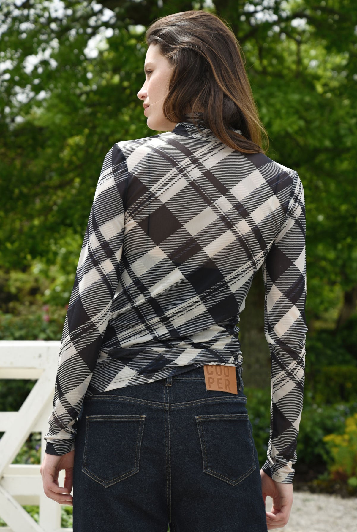 COOPER Its Neck and Neck Top - Stone Check - Magpie Style