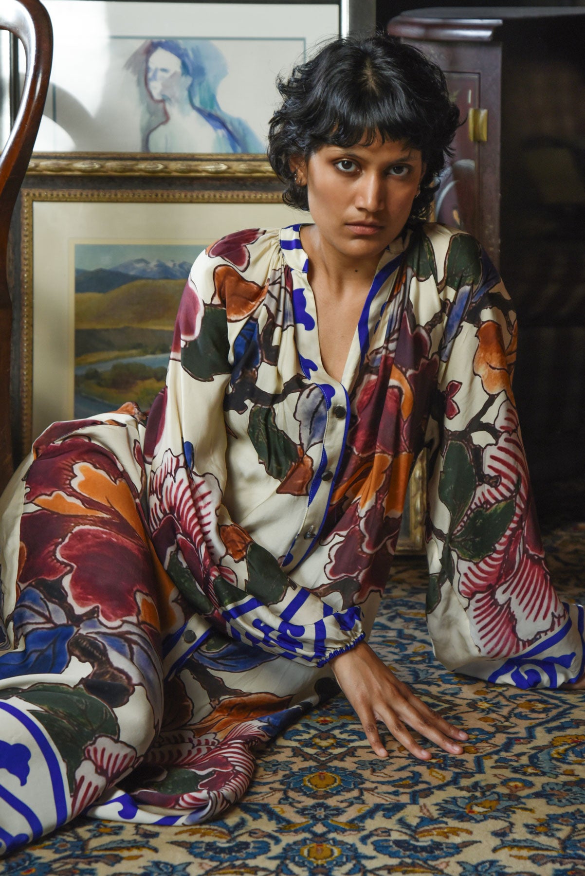COOPER Button On Point Dress - Multi Floral - Magpie Style