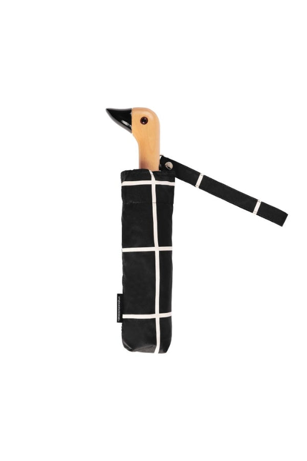 Duck Umbrella - Black Grid - Magpie Style