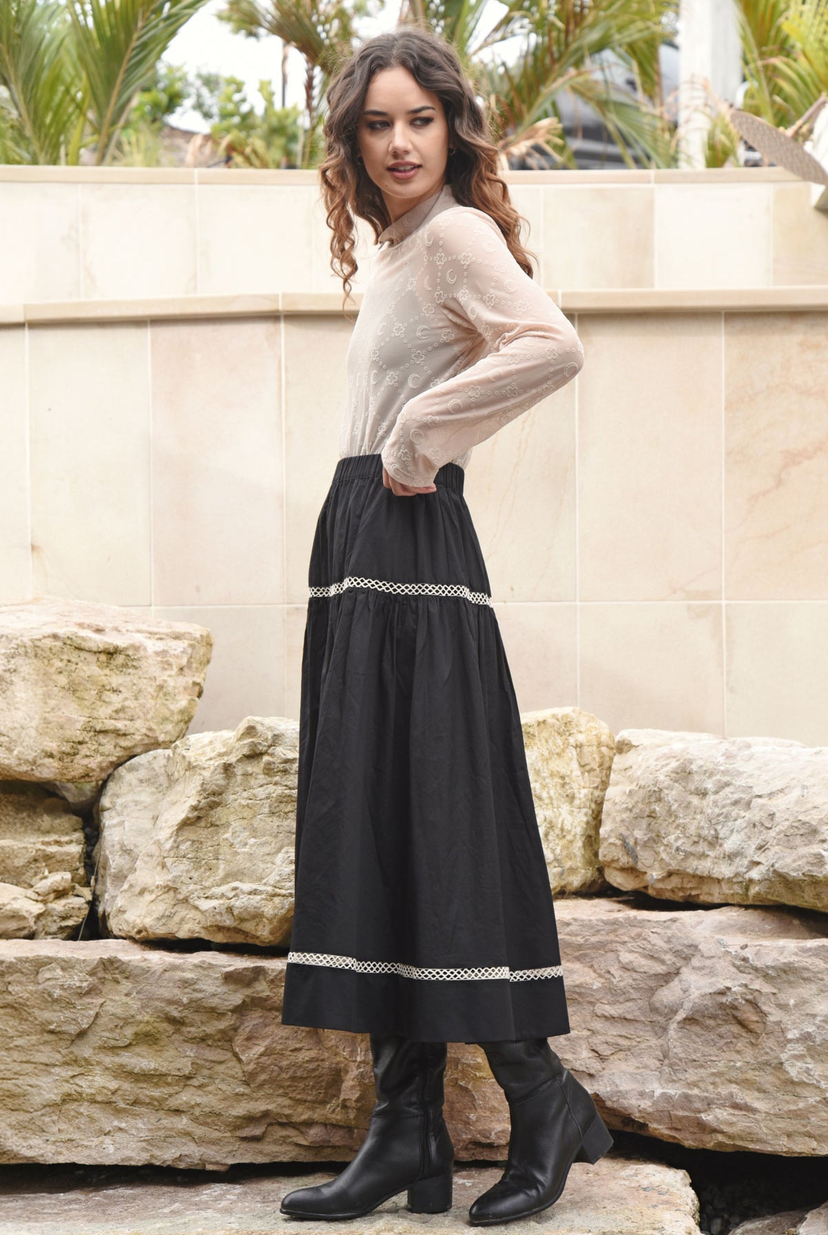 CURATE New Horizons Skirt - Black - Magpie Style