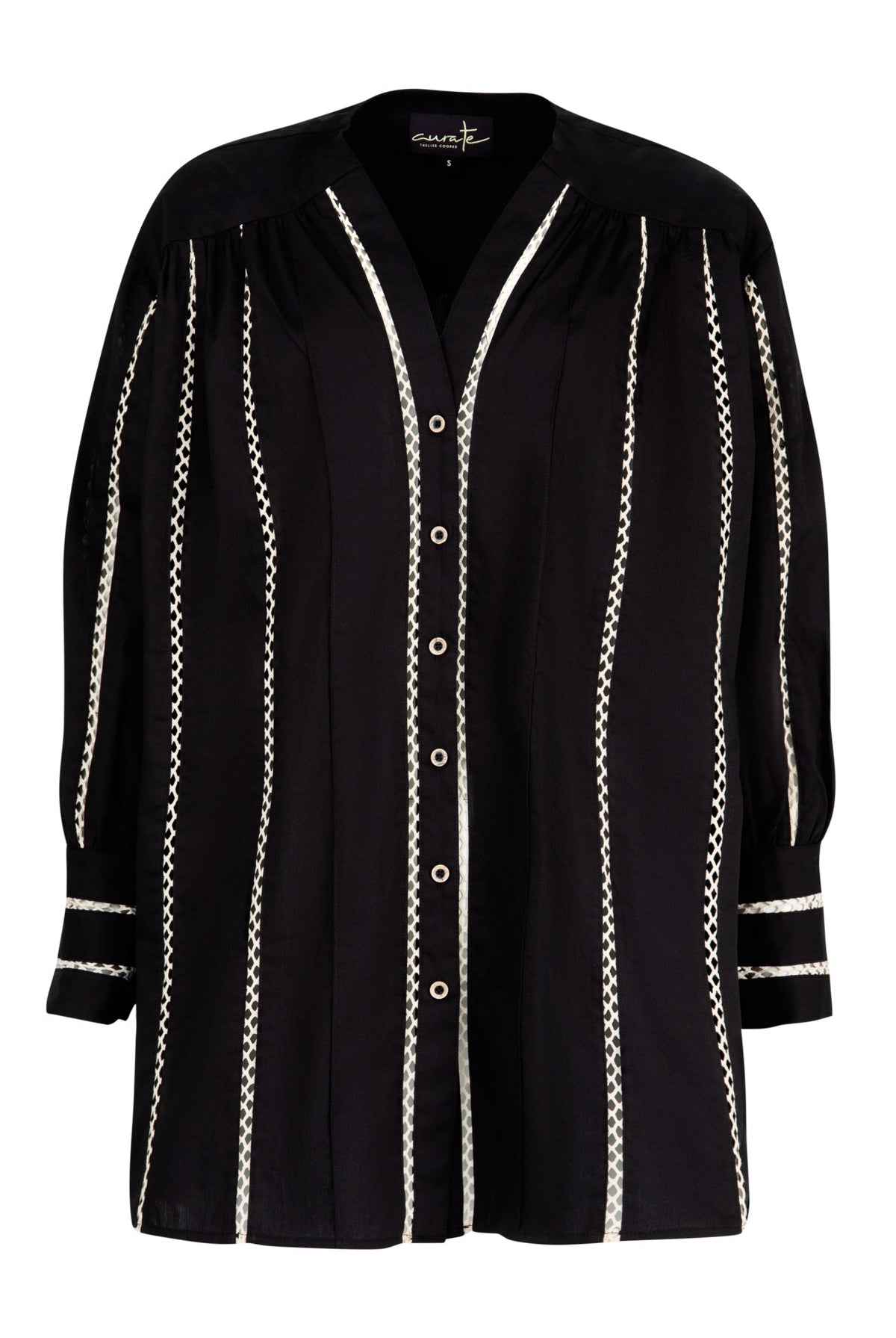 CURATE Stop The Press Shirt - Black - Magpie Style