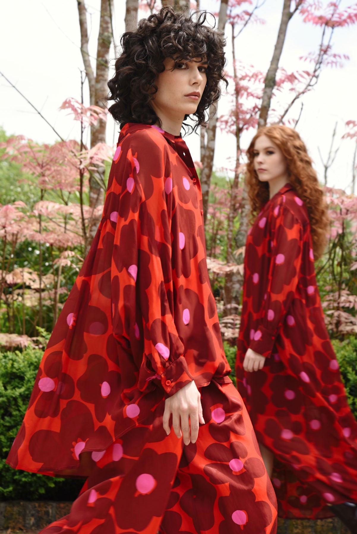 CURATE Behind Her Back Shirt - Pink/Red - Magpie Style