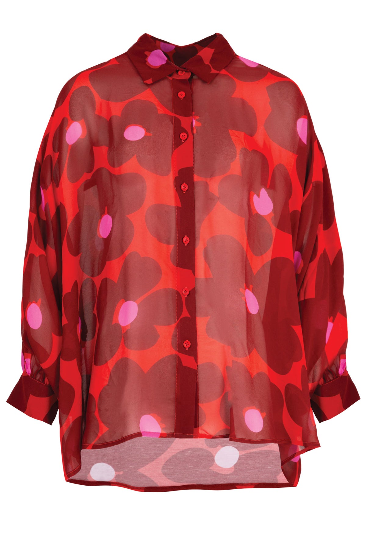 CURATE Behind Her Back Shirt - Pink/Red - Magpie Style
