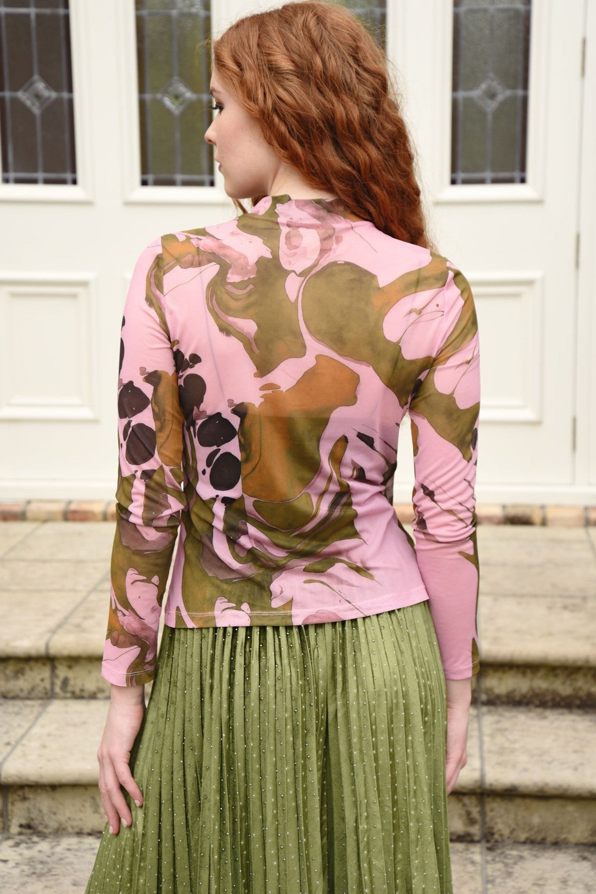 CURATE Don’t Get Meshy Top - Pink/Green - Magpie Style