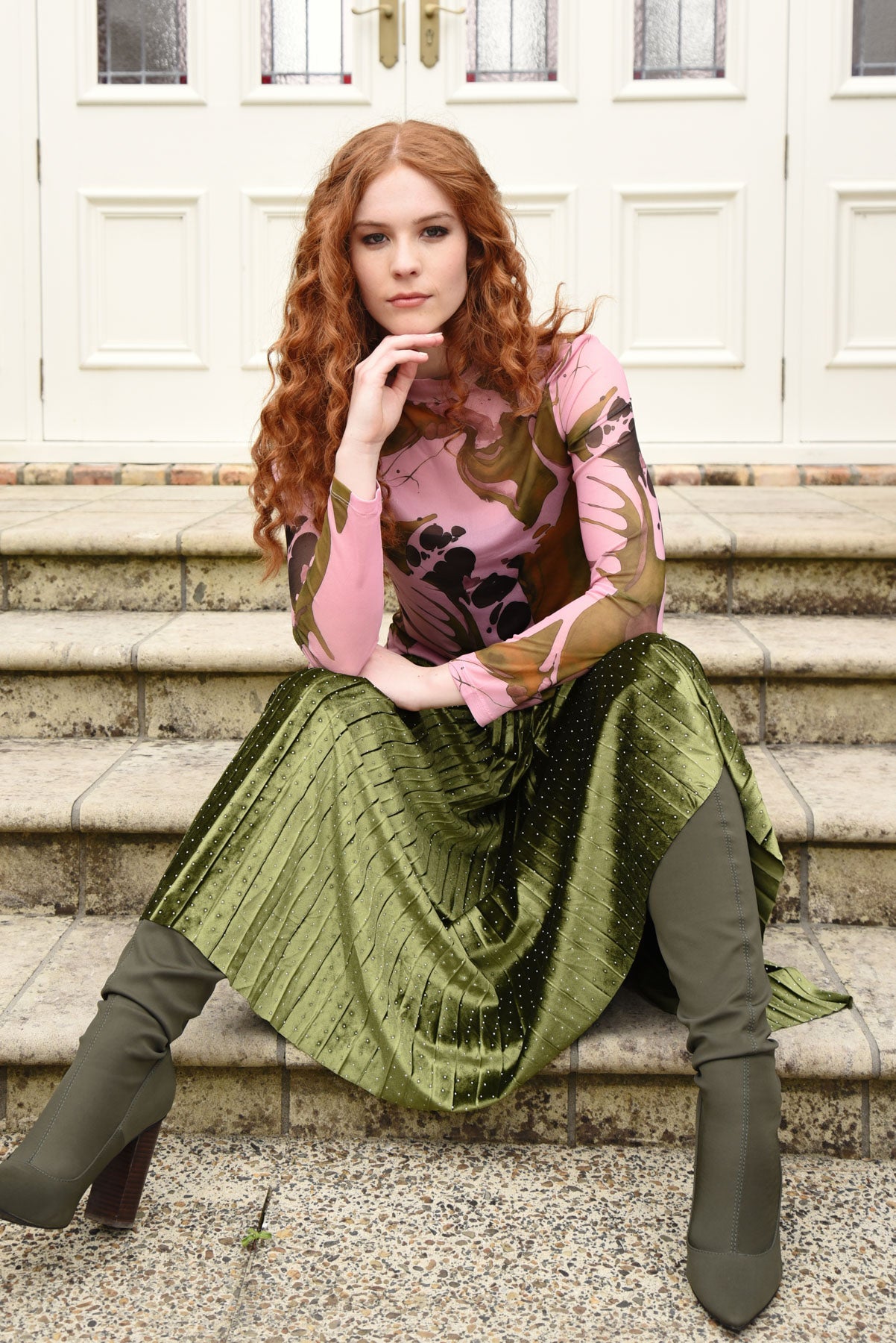 CURATE Don’t Get Meshy Top - Pink/Green - Magpie Style