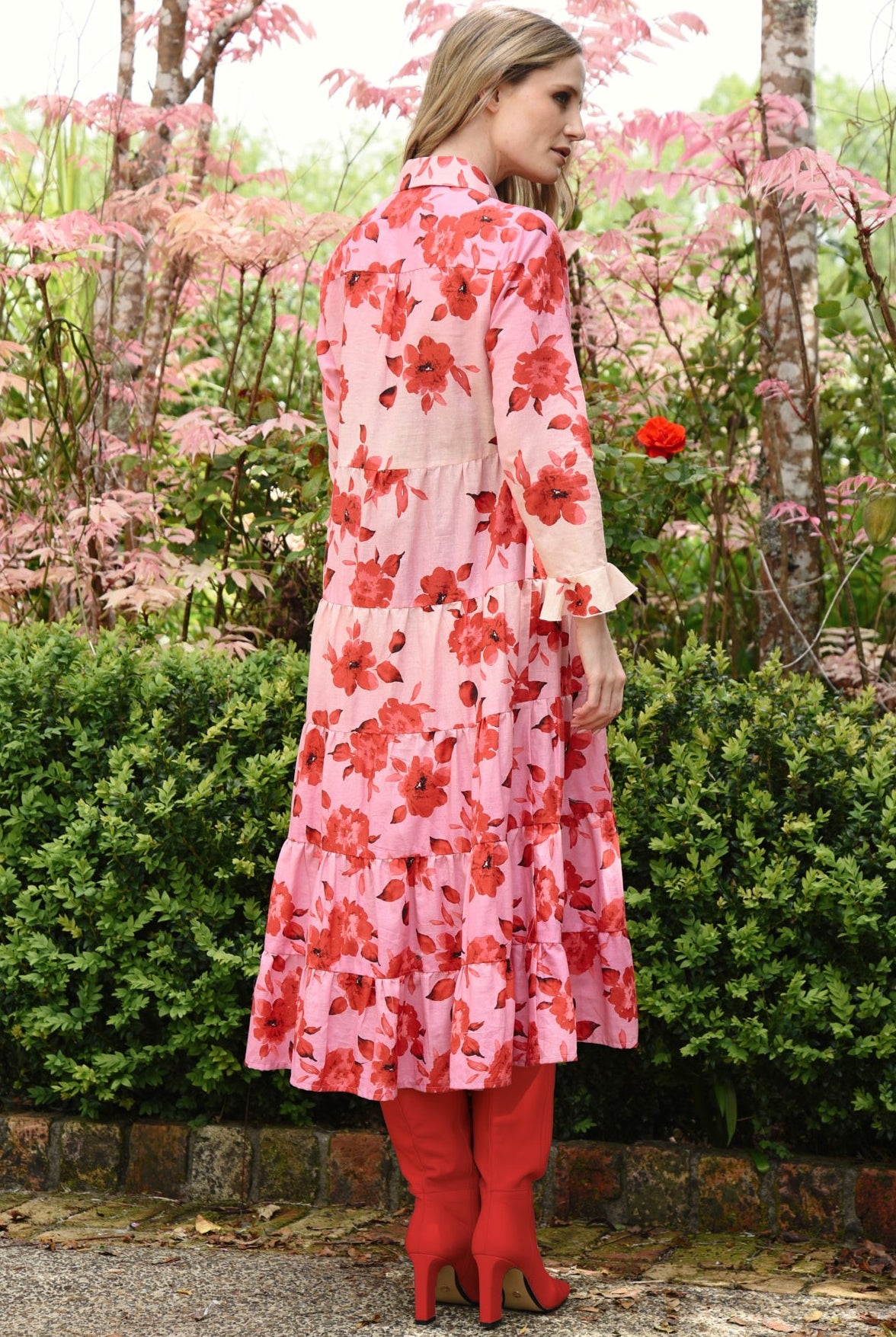 CURATE In The Long Dress - Pink/Red - Magpie Style