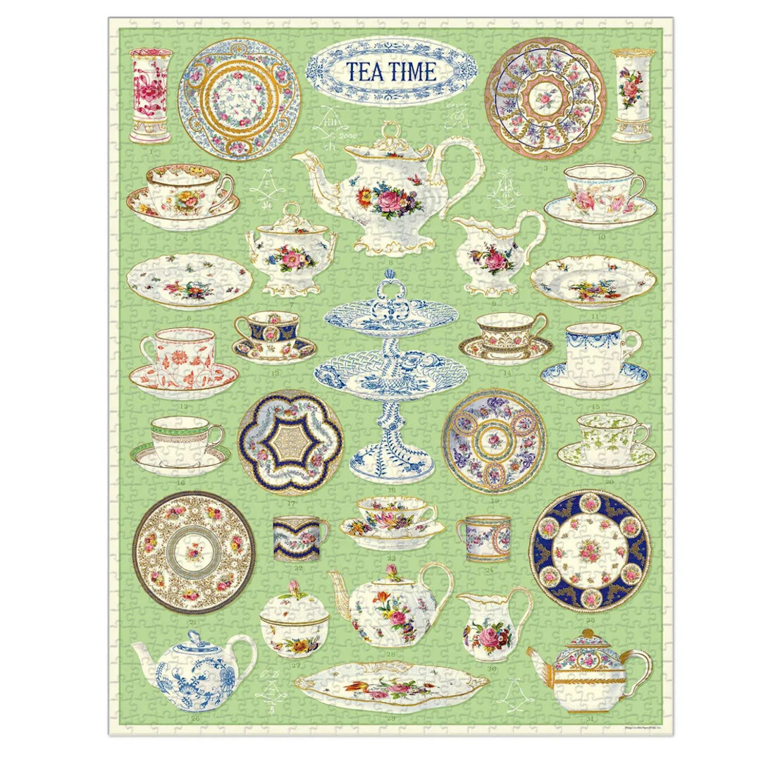 Cavallini & Co - Tea Time 1000 Piece Puzzle - Magpie Style