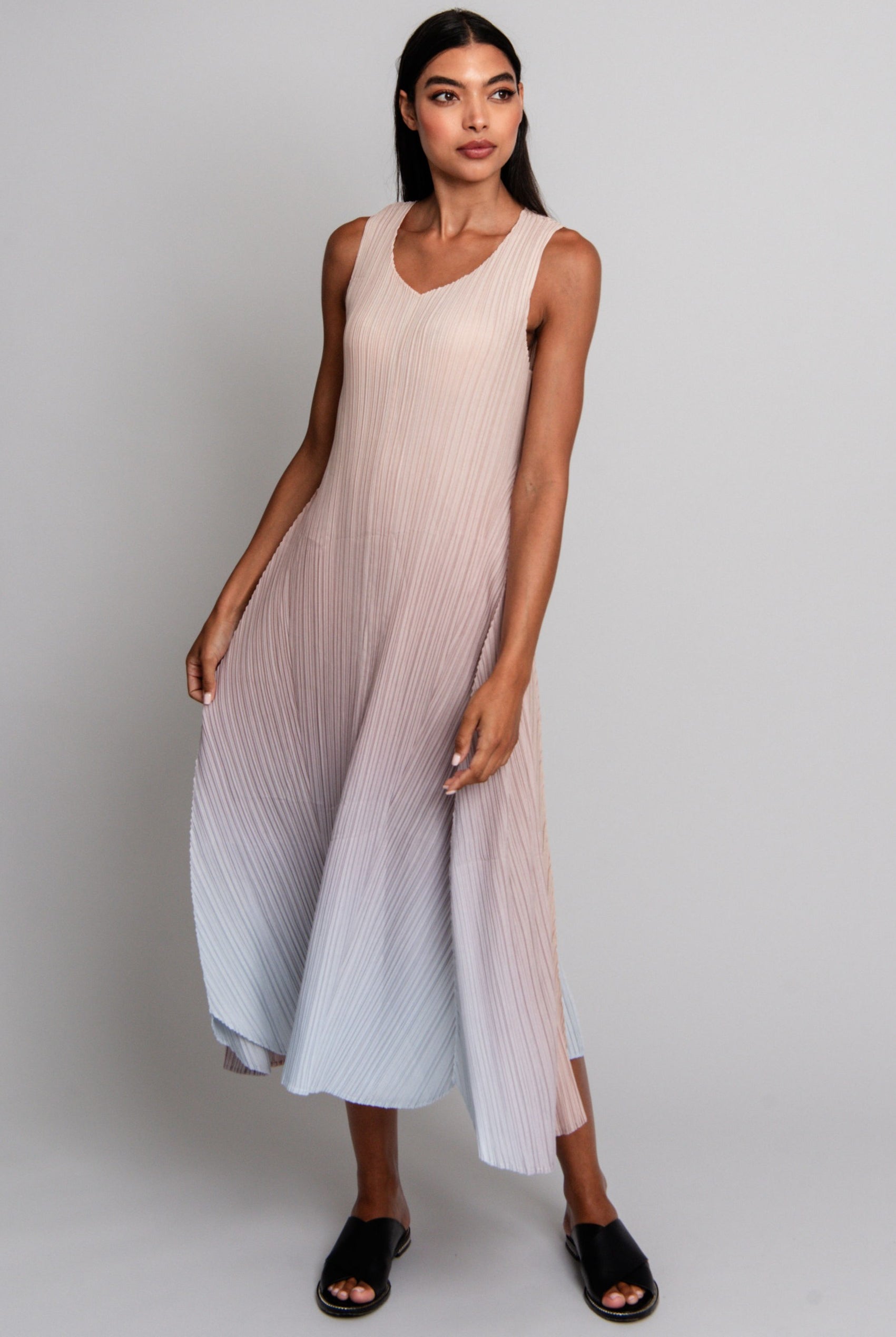 ALQUEMA Long Estrella Dress - Moonstone to Arctic Ice - Magpie Style