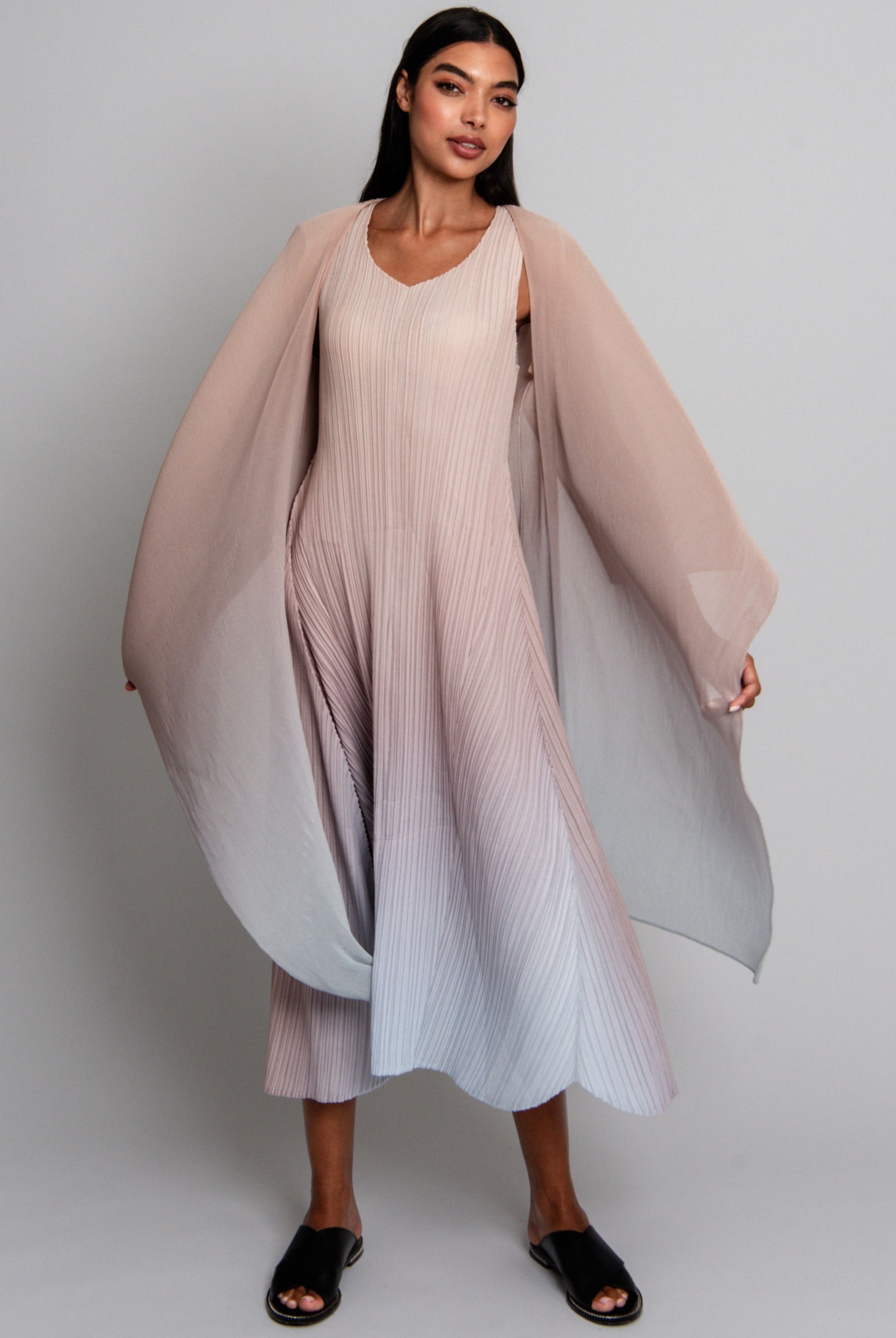 ALQUEMA Long Estrella Dress - Moonstone to Arctic Ice - Magpie Style