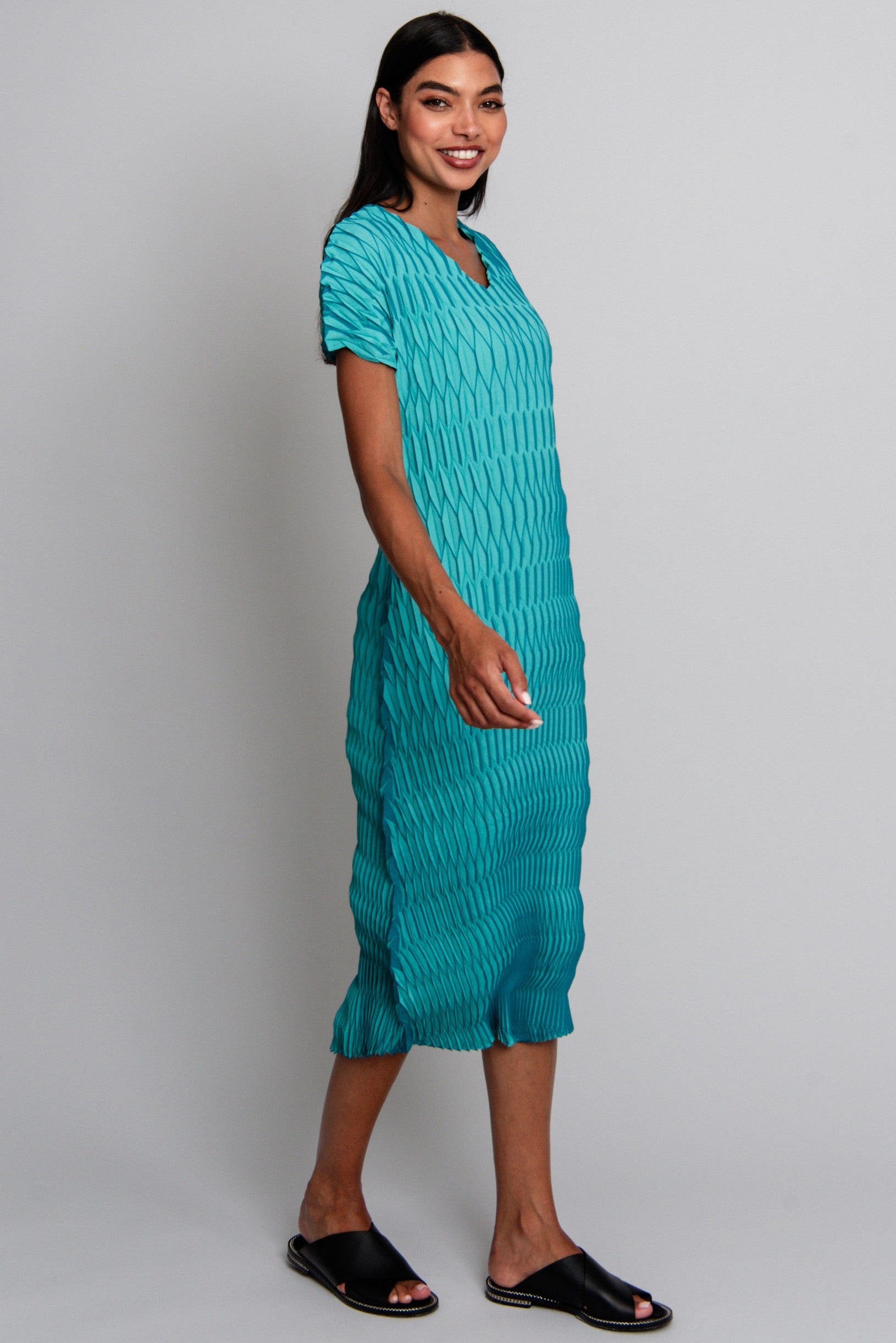 ALQUEMA Lantern Dress - Aqua Teal - Magpie Style