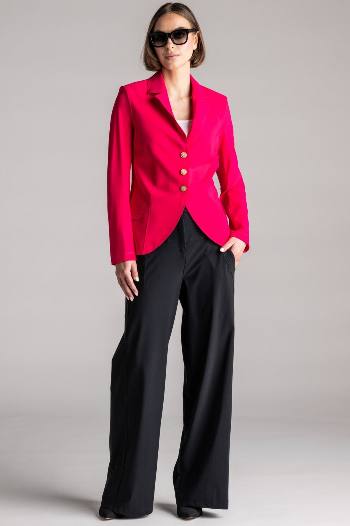 PAULA RYAN Wide Leg Pant - Black - Paula Ryan