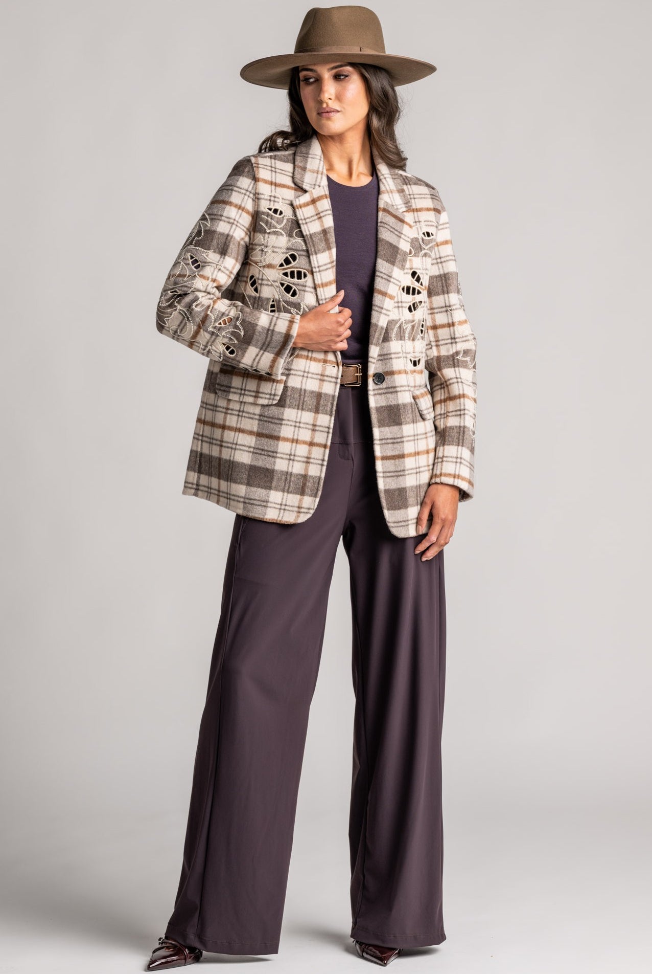 ME369 Kinsley Wool Jacket - Beige - Magpie Style