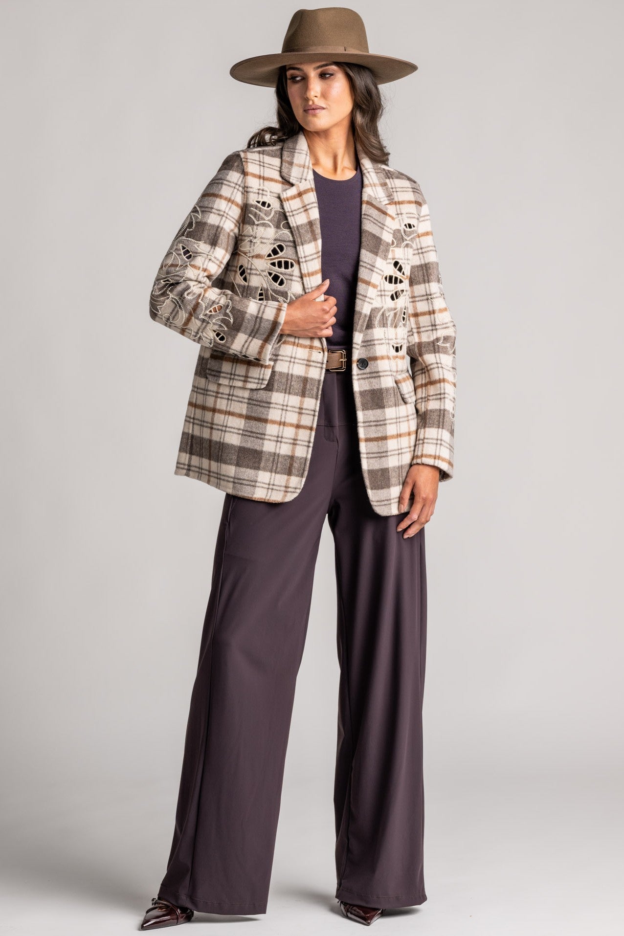 ME369 Kinsley Wool Jacket - Beige - Magpie Style