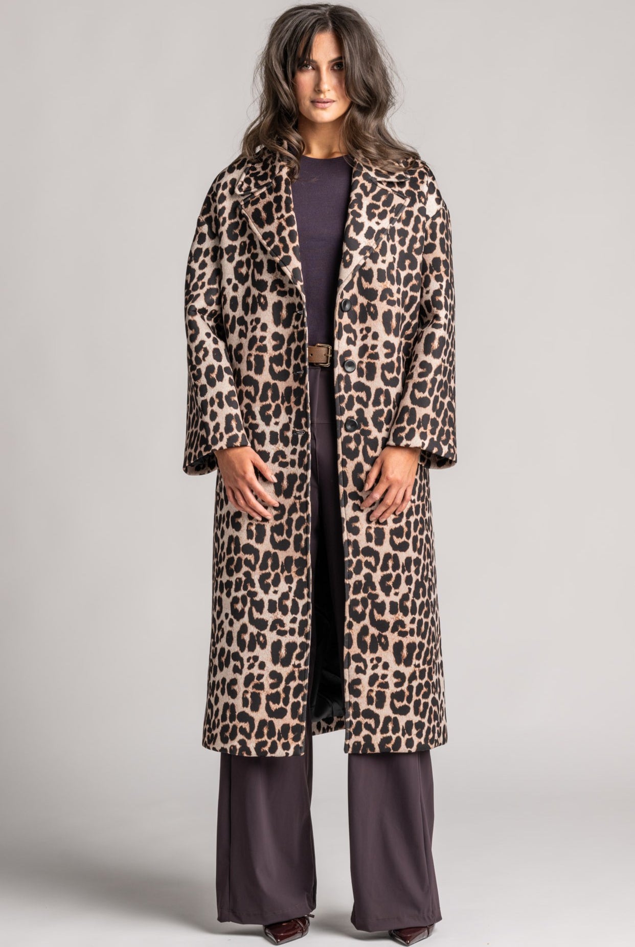 LAUREN VIDAL Pharell Wild Long Leopard Coat - Magpie Style