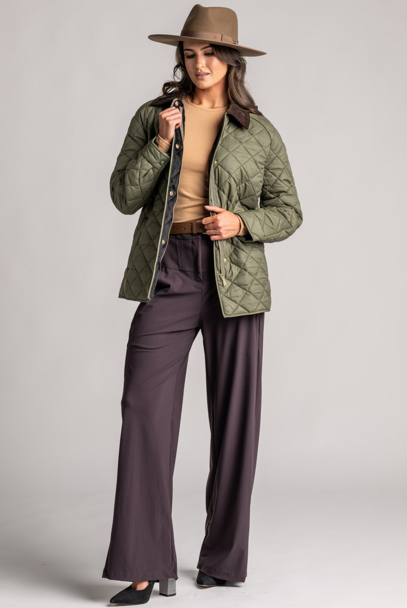 MOKE Daisy Quilt Jacket - Olive - Magpie Style