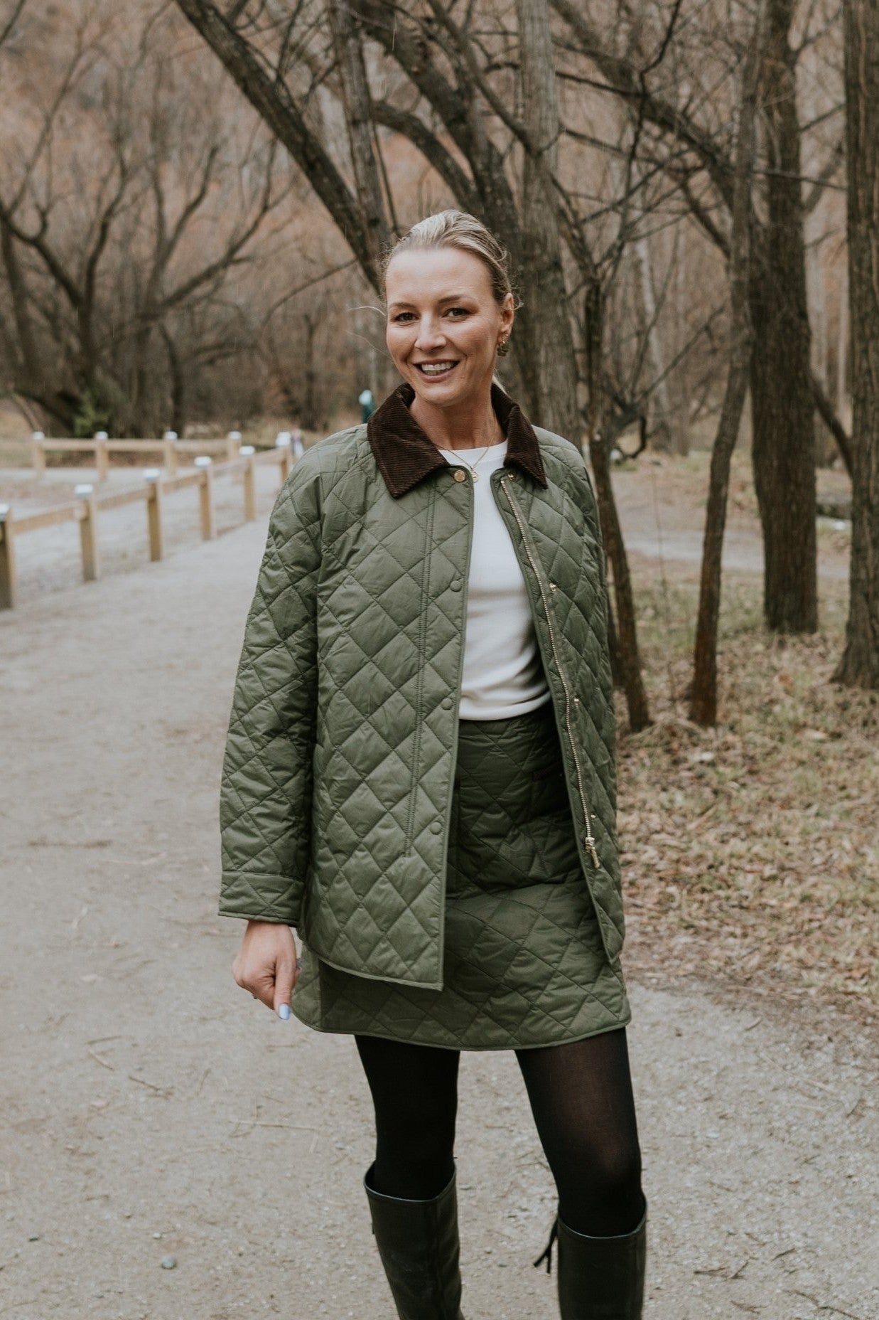 MOKE Daisy Quilt Jacket - Olive - Magpie Style