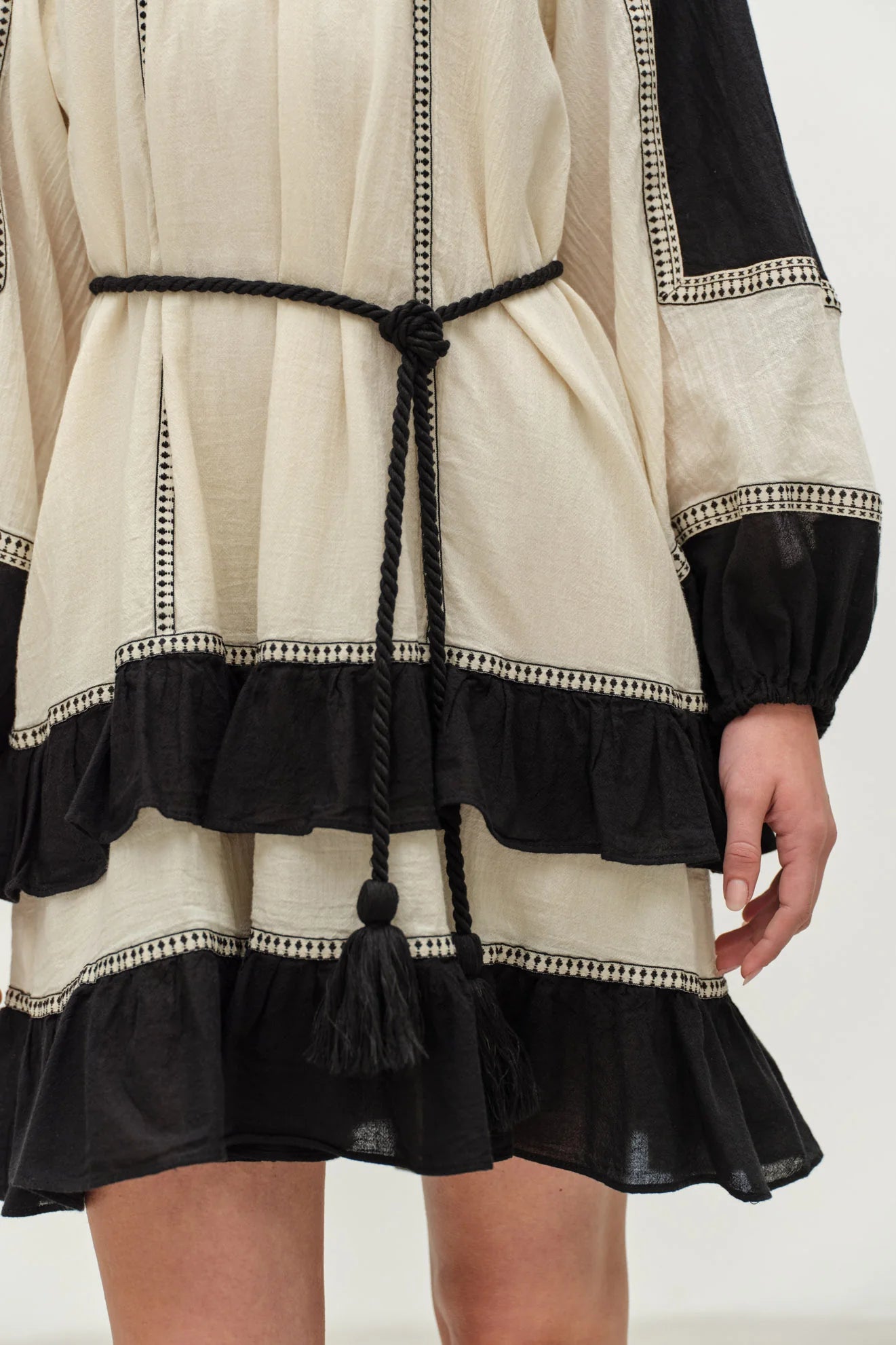 DEVOTION TWINS Emphasis Short Dress - Black/Off White - Magpie Style