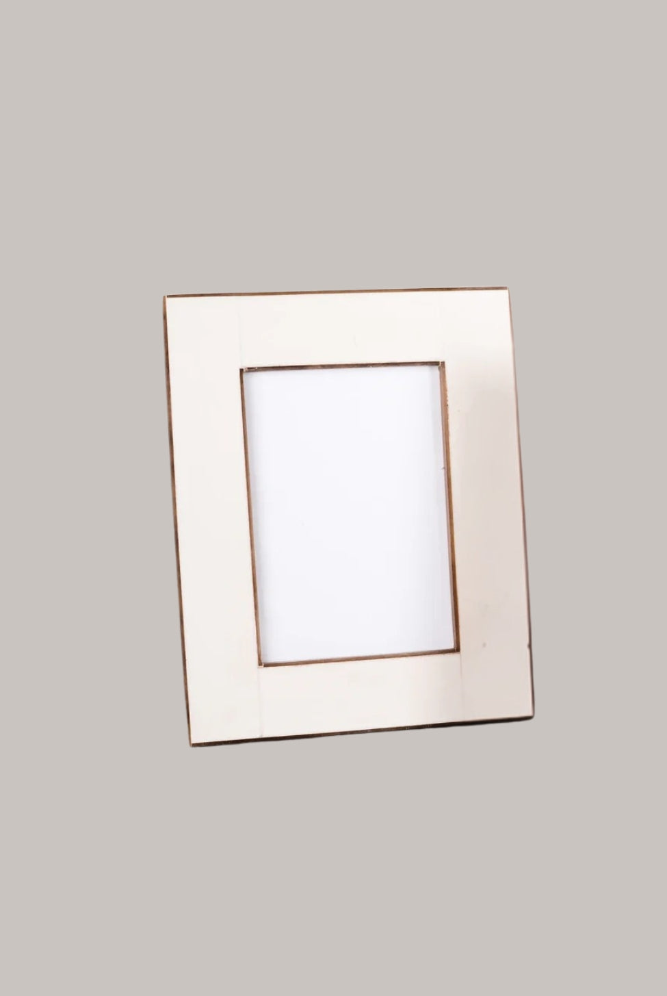 Bone Inlay Frame w/ Double Timber Borders - 4x6 - Magpie Style