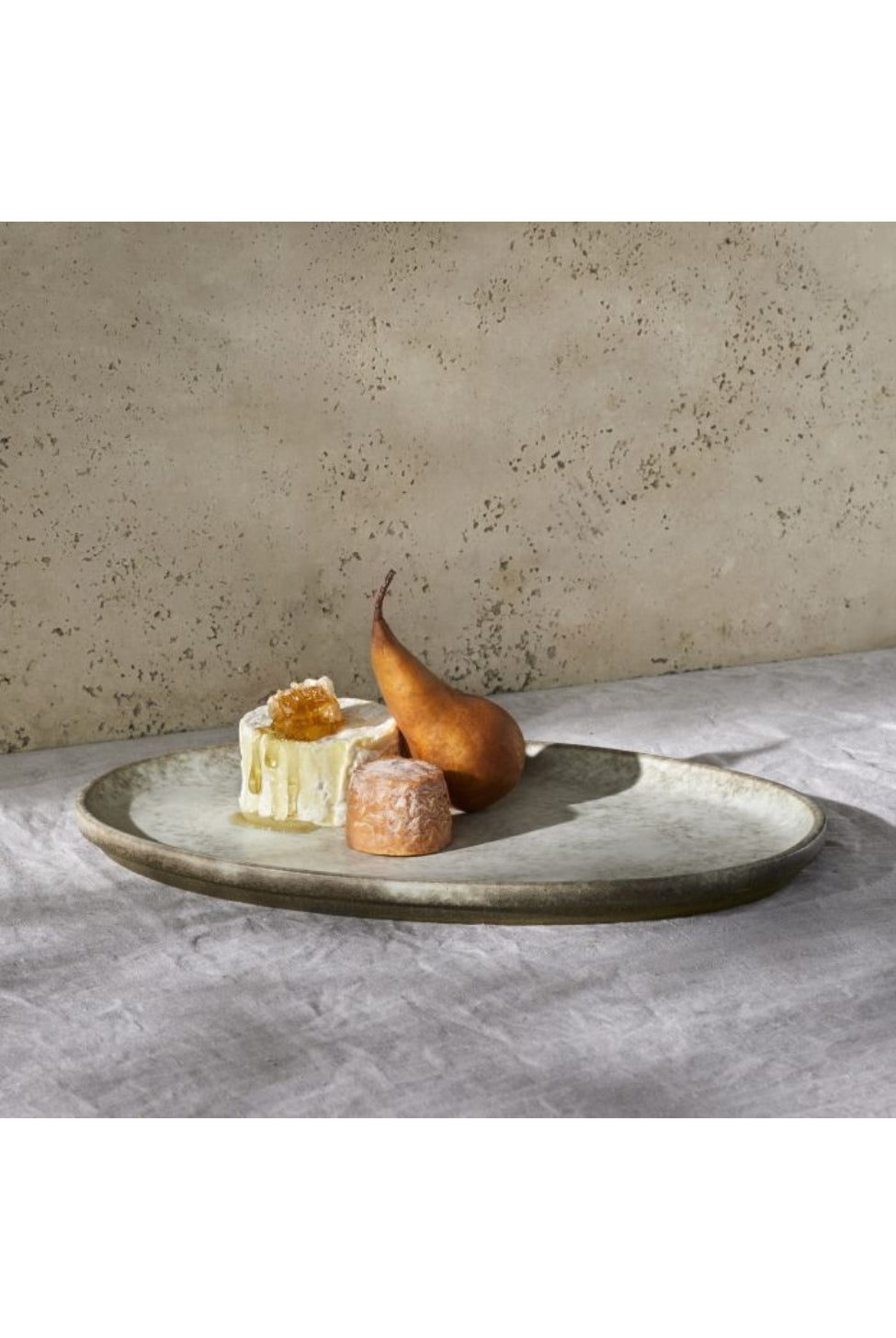 Rustic Oval Ceramic Platter - Magpie Style