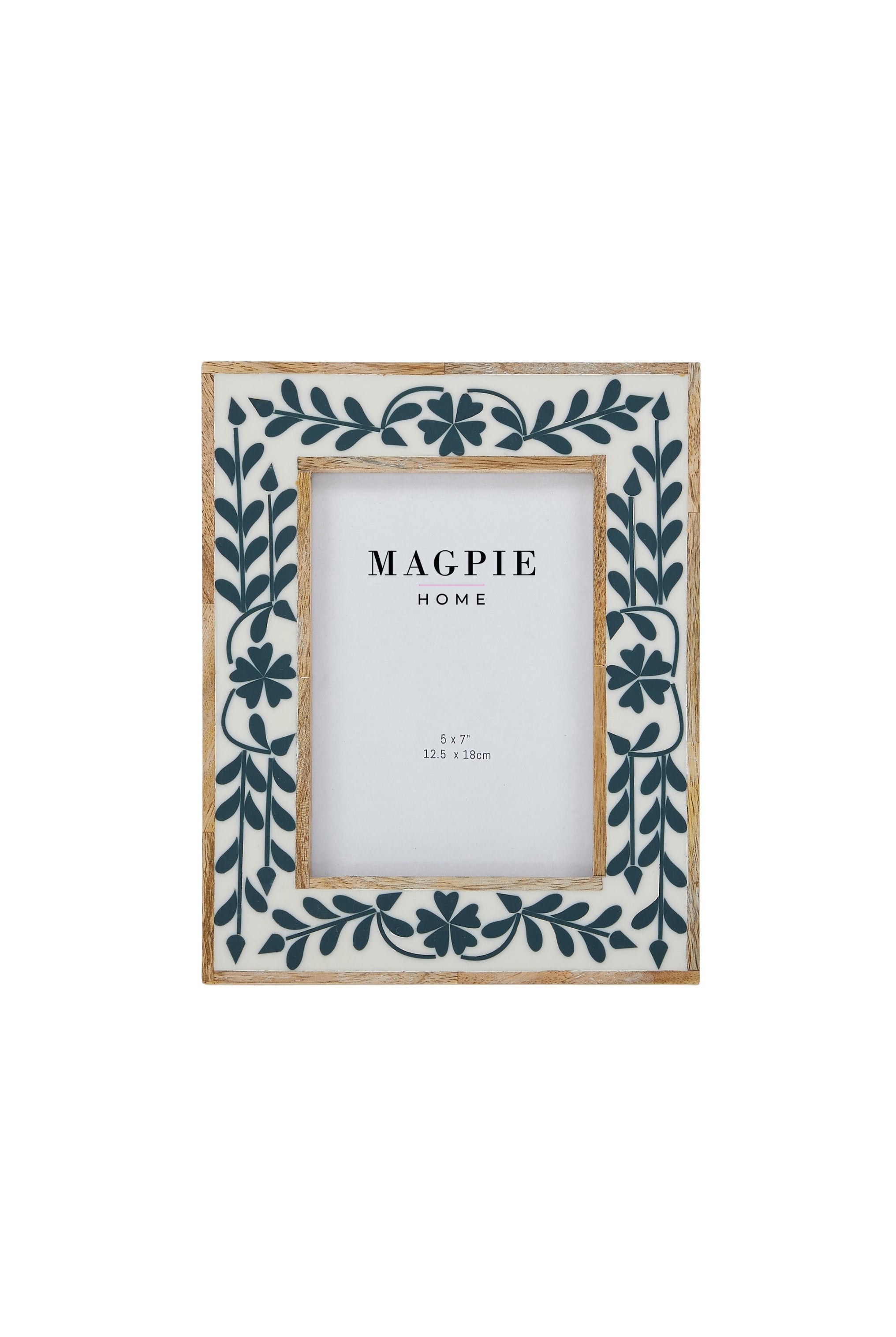 Tunisian Floral Inlay Photo Frame - 5x7 - Magpie Style