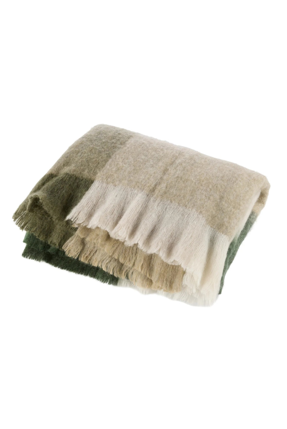 Olive Stripe Woven Throw - Magpie Style