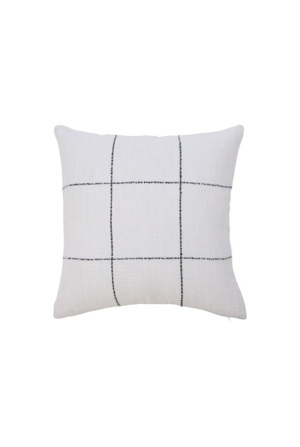Graphite Weave Cushion - Black on Natural - Magpie Style