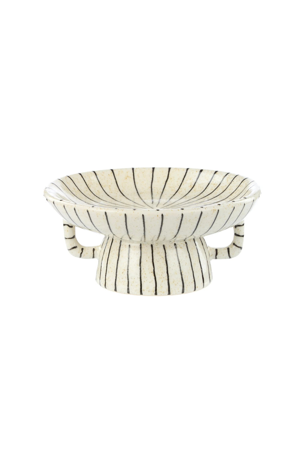 Striped Pedestal Bowl - Magpie Style